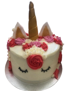 Unicorn Eyelash Birthday Cake | Dark Blush